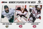 Women's Hockey's Polusny, Kluge Awarded Weekly Honors